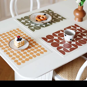 miếng lót nồi bát dĩa da bắc âu thảm lót bàn ăn chống thấm nước dầu mỡ cách nhiệt cao cấp decor chụp ảnh làm bánh đẹp bền