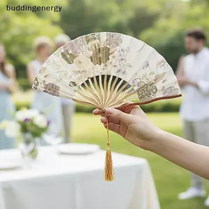 {BUDDI} Quạt quà tặng mùa hè phong cách Nhật Bản với thiết kế và thanh lịch nhiều mẫu thủ công {buddingenergy}