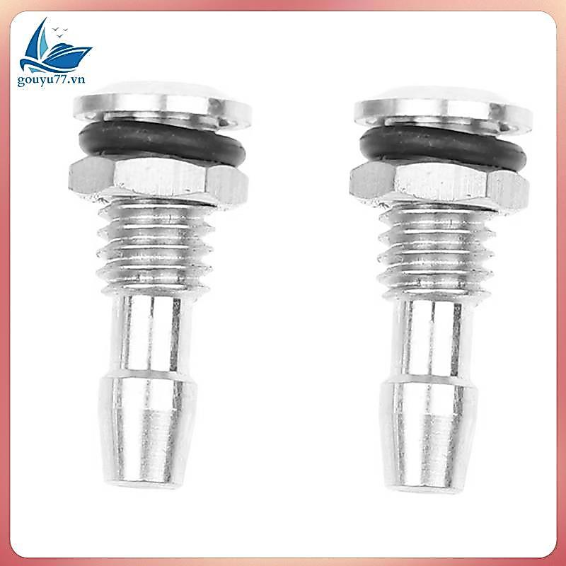 [gouyu77.vn] 2 Ống thoát nước thuyền RC bằng nhôm có ốc vít vòng chữ O cho thuyền RC để làm mát động cơ M6