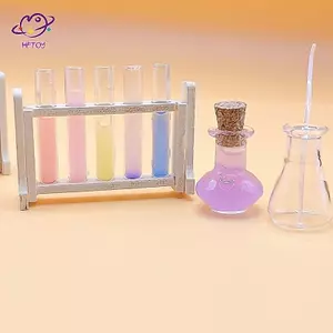 HFTOY 1: 12 Nhà Búp Bê Phòng Thí Nghiệm Bộ Dụng Cụ Nhà Búp Bê Ống Thử Mini Ra Giọt Đo Cốc Mô Hình Búp Bê Nhà Trường Đồ Chơi Cảnh ~
