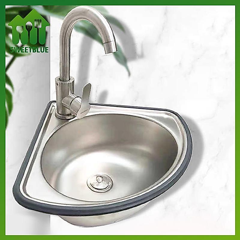 SWEET RV Bồn Rửa Chén Phòng Tắm Không Gỉ Chậu Cắm Trại Góc Rau Motorhome Thanh Thép Nhỏ Bát Đơn Thả Bồn Tắm n