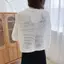 ZK Mùa Hè Nữ Màu Trơn Rỗng Ra Dài Tay Chống Nắng Rời Dệt Kim Cardigan VN