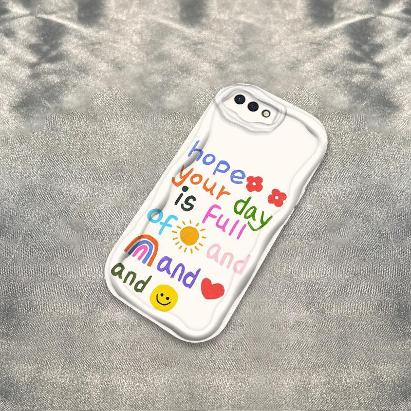 Thích Hợp Cho OPPO A3S A12E A1K AX5 Realme C2 Bảo Vệ 3D TPU Mềm Hoa Nụ Cười Ins Phong Cách Ốp Điện Thoại Chống Sốc