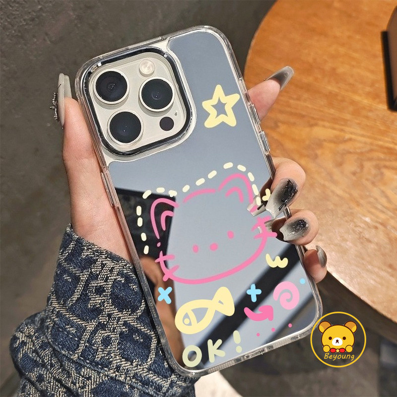Ốp Điện Thoại Hình Chó Mèo Hoạt Hình Cho Huawei Pura 90 Pro Max 80 70 Pro Plus Ultra P60 P50 P40 Lite P30 Pro Vỏ Gương Chống Sốc Dễ Thương