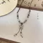 Mới Trung Quốc Bướm Tua Rua Vòng Cổ Nữ Cổ Cao Cấp Gốm Đính Hạt Vòng Cổ Niche Retro Bện Xương Đòn Dây Chuyền