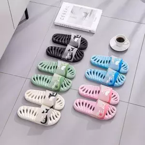 Dép Phòng Tắm Nữ Chống Trơn Trượt Dép Tắm Đế Mềm Cặp Đôi Nhanh Khô Rỗng Khử Mùi Trong Nhà Cha Mẹ-Con