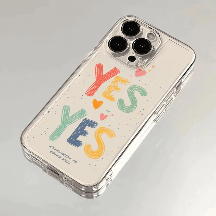 YES Chữ Màu Thích Hợp Cho Apple iPhone 17 PRO MAX, iPhone 17 PRO, iPhone 16 PRO MAX Ốp Điện Thoại Apple Mới Trong Suốt Mềm