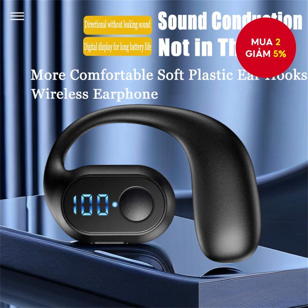 Tai nghe Bluetooth 5.3 không dây Nút tai một tai Siêu dài Tuổi thọ pin Kinh doanh Tai nghe thể thao Tai nghe có micrô