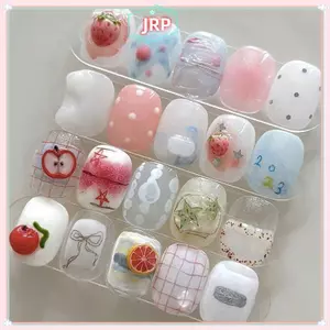 JRP Móng Tay Khuôn Silicon Giảm Trái Cây Dâu Cam Hình Khắc Cong Móng Tay Nghệ Thuật Khuôn 3D Trong Suốt Móng Tay Nghệ Thuật Trang Trí DIY Khuôn Silicon JRP