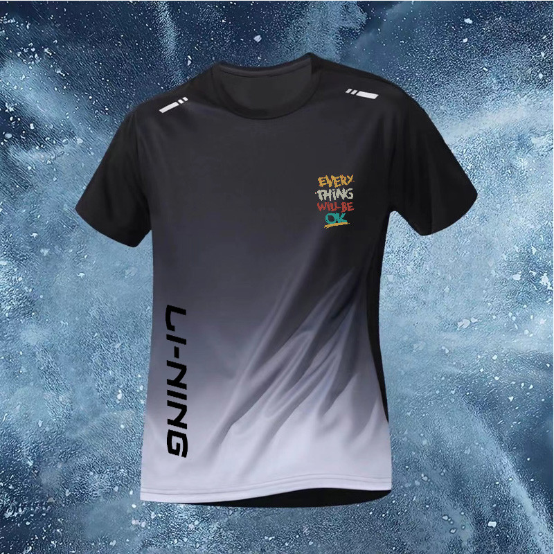 Li Ning Thể Thao Tay Ngắn 2026 Mới Ice Silk Thoáng Khí Nam Nữ Thể Dục Ngoài Trời Đi Xe Đạp Leo Núi Chạy Thể Thao Lưới Nửa Tay Top