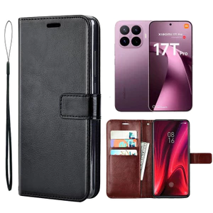 Ốp lưng Xiaomi 17T Pro 2602EPTC0G 17TPRO Vỏ da doanh nhân có khóa có thể gập lại có ví dây và vỏ điện thoại