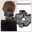 JRP Maill Kẻ Sọc Ren Tóc Scrunchies Dành Cho Nữ Cô Gái Đuôi Ngựa Giá Đỡ Dây Buộc Tóc Co Giãn Phụ Kiện Tóc JRP