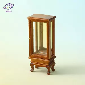 HFTOY 1 / 12 Nhà Búp Bê Mô Phỏng Tủ Thủy Tinh Mô Hình Tủ Búp Bê Thu Nhỏ Tủ Bảo Quản Nội Thất Phòng Khách Đồ Chơi Trang Trí ~