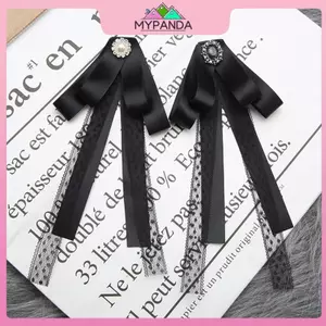 MYPANDA Nữ Vintage Ren Nơ Buộc Ne Tie Trâm Cài Áo Sơ Mi Cổ Quần Áo Thả Trang Trí.
