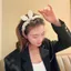 Influencer Dễ Thương Nơ Đầu Phù Hợp Với Ngọc Trai Ngọt Ngào Bấm Kẹp Tóc ins Hàn Quốc Retro Chấm Bi Cô Gái Băng Đô