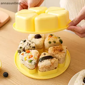 AA 6 trong 1 Khoang Tam Giác Khuôn Sushi Cơm Bóng Máy Làm Máy Làm Sushi Khôngsti Dụng Cụ Nhà Bếp Hộp Bento Đồ Dùng Bữa Ăn Cho Rong Biển Cilantro Cơm Bóng VN