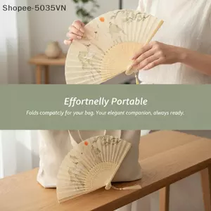 {AKIN} Quạt cầm tay bằng tay phong cách Trung Quốc cho đám cưới 10 chiếc Nhà thơ Gấp trang phục cổ xưa Động cơ Quạt có thể gập lại Trang trí tiệc sinh nhật {a}