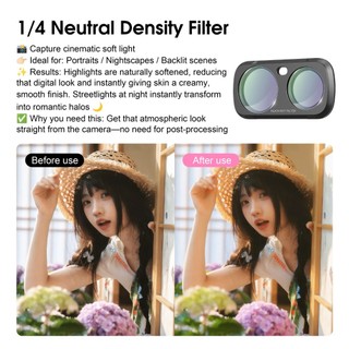 Dành Cho Insta360 Luna Siêu Từ Bộ Lọc UV / Cpl Đen Mềm Lọc ND Ống Kính Phụ Kiện Máy Ảnh