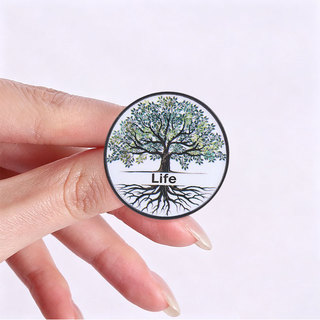Cây Cuộc Sống "Cuộc Sống" Men Thổ Cẩm Thiên Nhiên Truyền Cảm Hứng Trích Dẫn Huy Hiệu Cho Quần Áo Ba Lô Phụ Kiện Tinh Thần Thổ Cẩm Quà Tặng