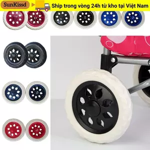 SUNKISSD 2 Bánh xe mua sắm, Bánh xe lốp EVA 6.3 inch, Bánh xe lăn thay thế chống trượt linh hoạt