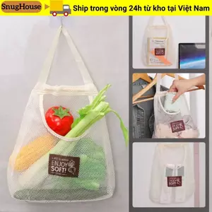 SNUGHOUSE Treo Sắp Xếp, Túi Bảo Quản Đồ Vặt Rỗng Có Thể Tái Sử Dụng, Tay Cầm Mở Rộng Tất Rau Củ Túi Lưới Nhà Bếp Dung Tích Lớn