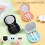 Bộ 6 Bàn Chải Trang Điểm Du Lịch Mini Có Gương Hộp Bảo Quản Mèo Bộ Cọ Trang Điểm Du Lịch Bột Mỹ Phẩm Bàn Chải Trộn Blush Mới