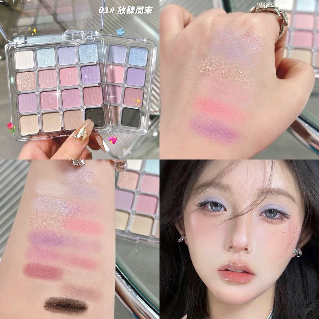 [XT] Bảng Phấn Mắt 16 Màu Tone Tây Low-Key Phối Màu Tinh Tế Chất Phấn Mịn Lì Bám Màu Lâu Trôi Cao Cấp