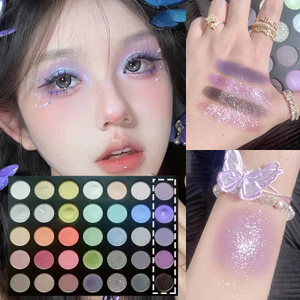 Bảng Phấn Mắt 35 Màu Siêu Pigmented Chủ Đề Nghệ Thuật Chất Phấn Mịn Lì Và Nhũ Lấp Lánh Makeup Chuyên Nghiệp