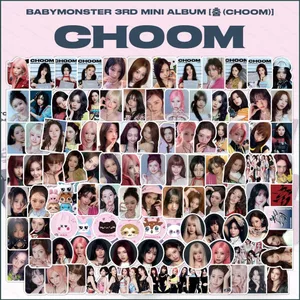 YT4 103 Cái / bộ BABYMONSTER Dán 3rd ALBUM CHOOM Graffiti Hành Lý Ván Trượt Trang Trí Chống Thấm Nước