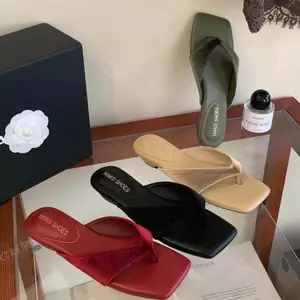 TT Mũi Vuông Flip-Flops Nữ 2026 Phong Cách Mới Mùa Hè Flat Flip-Flops Dép Đa-