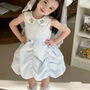 Váy cổ búp bê ngọt ngào Phong cách bé gái Mùa hè Váy Pettiskirt phong cách mới