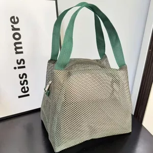 Dung Tích Lớn Dây Kéo Túi Lưới Túi Ăn Trưa Túi Vệ Sinh Túi Đi Biển Túi Bảo Quản Di Động Du Lịch Bơi Túi Vệ Sinh