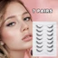 10 Đôi Lông Mi Giả Tự Nhiên Thân Cứng C Curl Sợi Tổng Hợp Trang Điểm Màu Đen