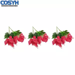 <cosyh>Eye Catching Red Faux Hyacinth Flowers 5 Stems for Home and Wedding Floral Decor