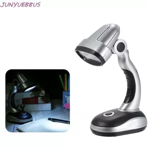 Đèn bàn JUNYUE88US, 12 đèn đọc sách chạy bằng pin LED, Đèn ngủ có thể gập lại có thể điều chỉnh di động sáng sủa