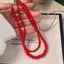 PNPIA- Màu Đỏ Mã Não Đá Tự Nhiên Đính Hạt Nelaces Cho Nữ Mạ Vàng Hạt Chokers Pendientes