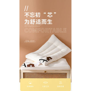Tất cả cotton, lõi gối trẻ em/người lớn, họa tiết hoạt hình, lông tơ mềm mại, dùng cho gia đình