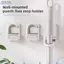 Giá đỡ chổi DAYBREAK, Móc treo cây lau nhà treo tường bằng nhựa, Móc lưu trữ tự dính bền đa năng Tổ chức tại nhà