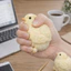 DELMER Squishy Pinching Đồ chơi, Thiết kế dễ thương Đồ chơi Squishy gà vàng, Trò chơi bật lên Silicone Kết cấu mực phục hồi chậm Hen Chicks Bóp đồ chơi Trò chơi giác quan