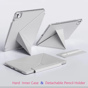 Ốp Lưng Cứng Có Thể Gập Lại Cho Mini6 Mini7 A17Pro IPad 10 11 12 A16 A19 Air 4 5 6 7 8 10.9 "11" M2 M3 M4 Pro11 Pro12.9 2020 2021 2022 M4 M5 2026 Bảo Vệ Toàn Diện
