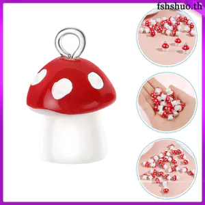 Nhỏ Nấm Tượng Nhỏ Vòng Cổ Nhựa Số Lượng Lớn Quyến Rũ Trang Sức Làm Phụ Kiện Thu Nhỏ Hạt 20 Chiếc