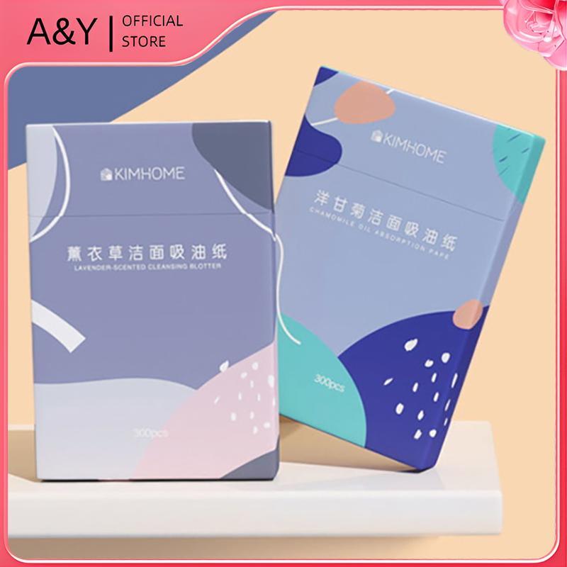 A & Y 300 Cái / hộp Kiểm Soát Dầu Mặt Giấy Thấm Hút Kiểm Soát Dầu Mặt Khăn Lau Lau Tấm Thấm Dầu Giấy Chăm Sóc Da Mặt.