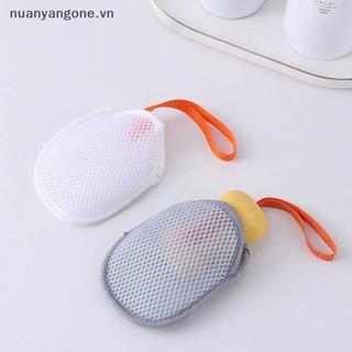 Nuanyangone.vn Tắm Làm Sạch Bọt Lưới Túi Xà Phòng Hai Mặt Tẩy Tế Bào Chết Cơ Thể Bọt Biển Phòng Tắm Lưới Xà Phòng Nhà Thơ Mới