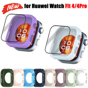Ốp lưng silicon + màng cường lực cho Huawei Watch Fit 4 / 4Pro vỏ bảo vệ cản đồng hồ accessoies