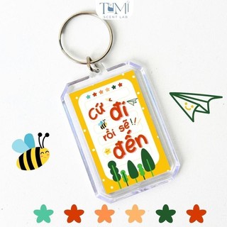 Quà Tặng 20/10, Móc Khoá Thông Điệp, Lời Nhắn Truyền Động Lực, KeyChain Treo Balo, Chìa Khoá Siêu Dễ Ng TRÍ DECOR SHOP