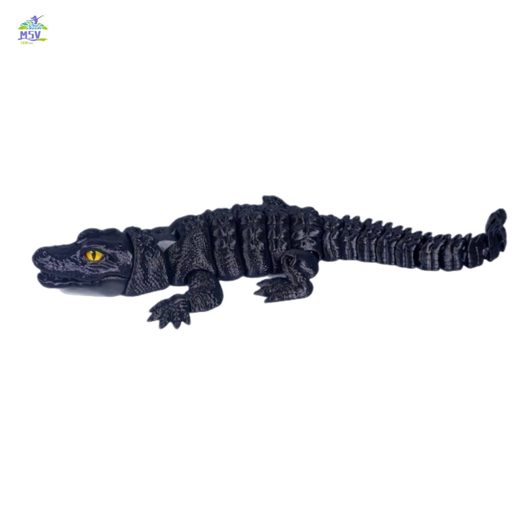 Đồ chơi cá sấu khớp nối in 3D - Trang trí bàn làm việc bò sát linh hoạt cho văn phòng tại nhà