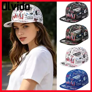 Mũ bóng chày OLVIDO, Mũ chống nắng thoáng khí Hip Hop, Mũ Snapback in chữ có thể điều chỉnh thông thường dành cho nam nữ