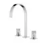 Vòi ba lỗ GESSI của Ý, vòi lavabo phòng tắm toàn bộ bằng đồng, thiết kế tối giản sang trọng, vòi pha nước nóng lạnh tinh