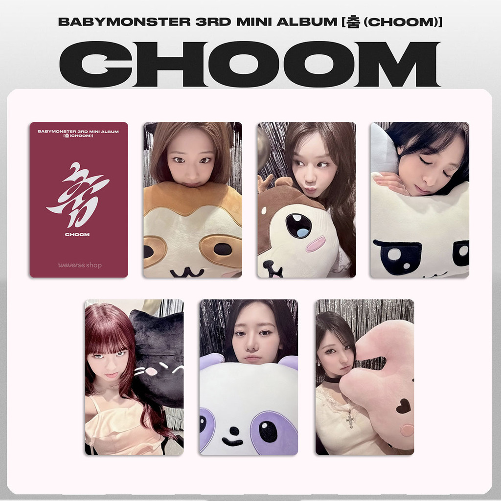 HT2 6 Cái / bộ BABYMONSTER LOMO Card 3rd Mini Album CHOOM Bưu Thiếp Bộ Sưu Tập KPOP Ngôi Sao Ngoại Vi TH2