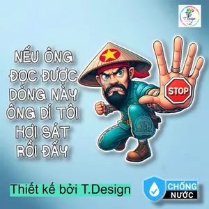 Decal Tem Dán Xe Chống Nước "Đừng Dí Tôi" Hài Hước - Trang Trí Ô Tô Tại Mày Mò Store